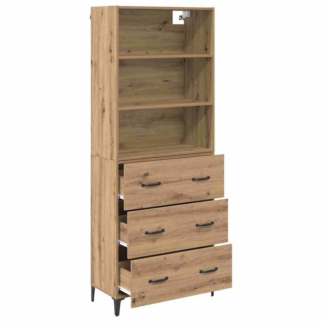 Highboard Umjetnički hrast 69,5 x 34 x 180 cm Konstruirano drvo