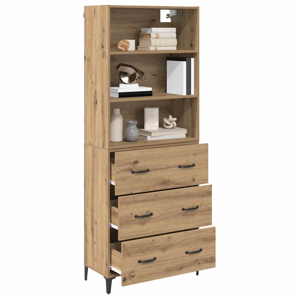 Highboard Umjetnički hrast 69,5 x 34 x 180 cm Konstruirano drvo