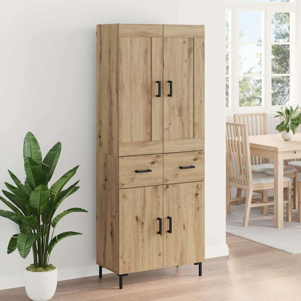 Highboard 2 kom. Umjetnički hrast 69,5 x 34 x 180 cm