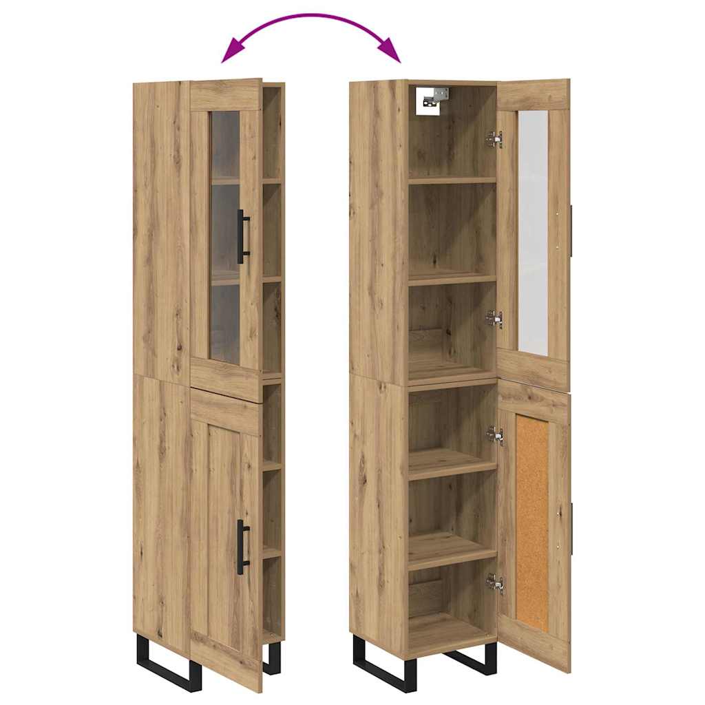 Highboard Umjetnički hrast 34,5 x 34 x 180 cm Konstruirano drvo