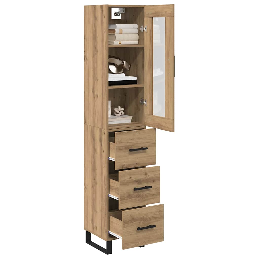 Highboard Umjetnički hrast 34,5 x 34 x 180 cm Konstruirano drvo