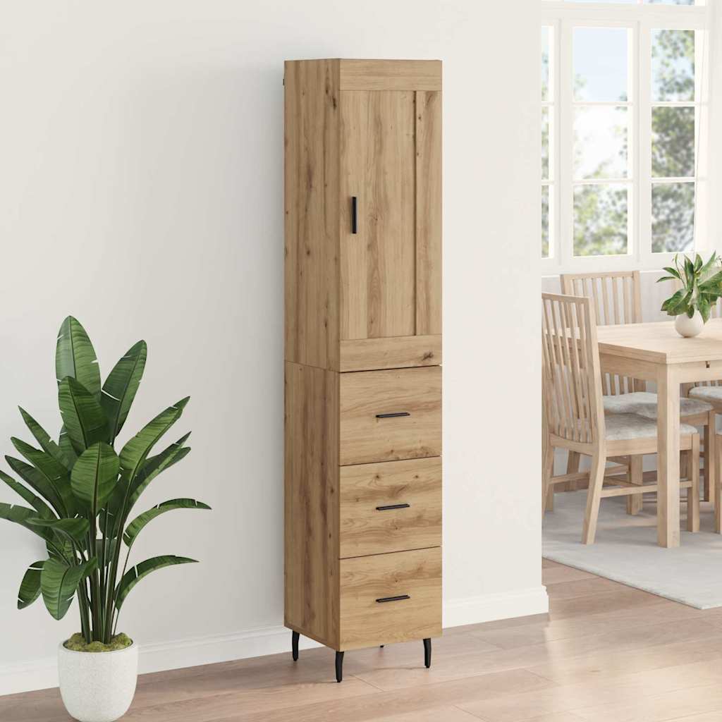 Highboard Umjetnički hrast 34,5 x 34 x 180 cm Konstruirano drvo