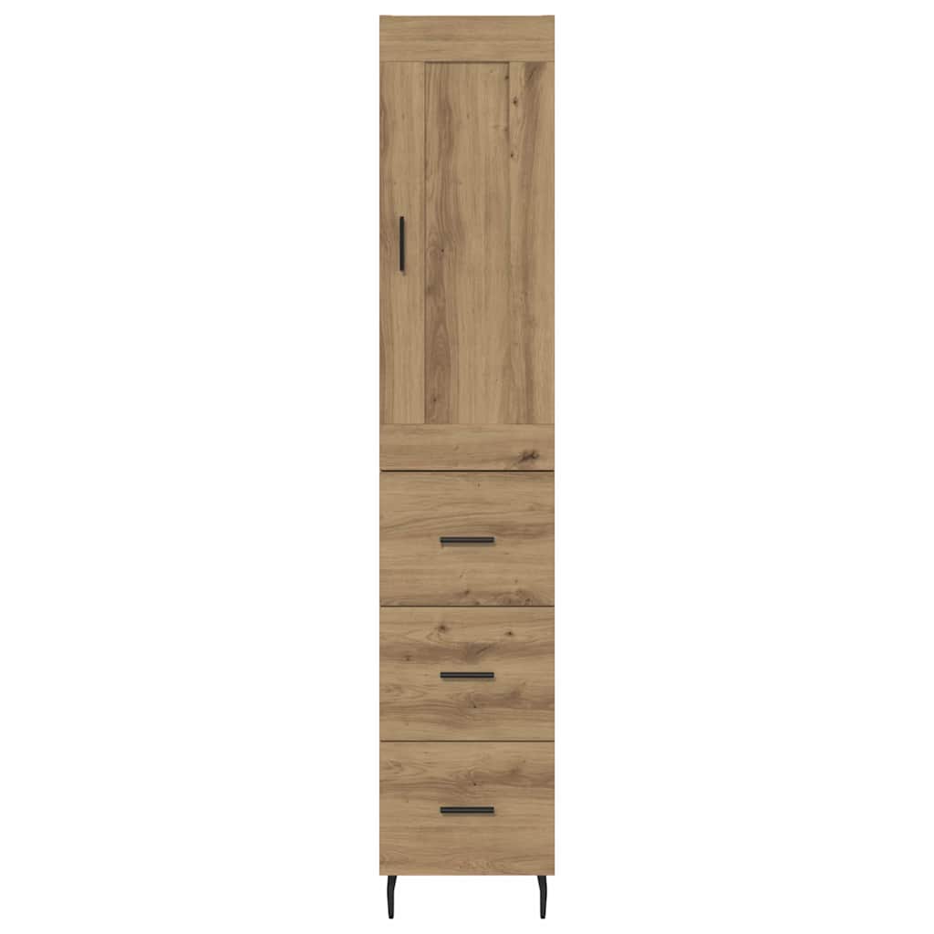Highboard Umjetnički hrast 34,5 x 34 x 180 cm Konstruirano drvo