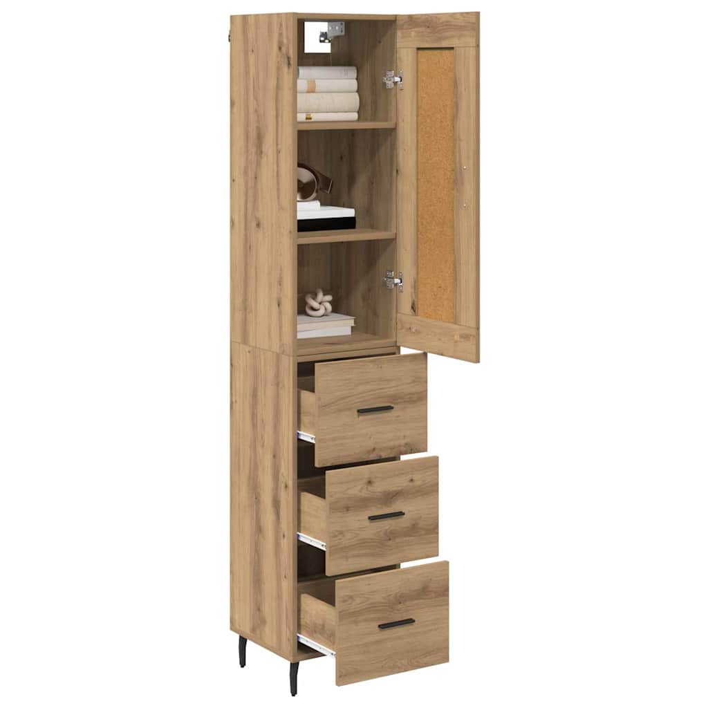 Highboard Umjetnički hrast 34,5 x 34 x 180 cm Konstruirano drvo
