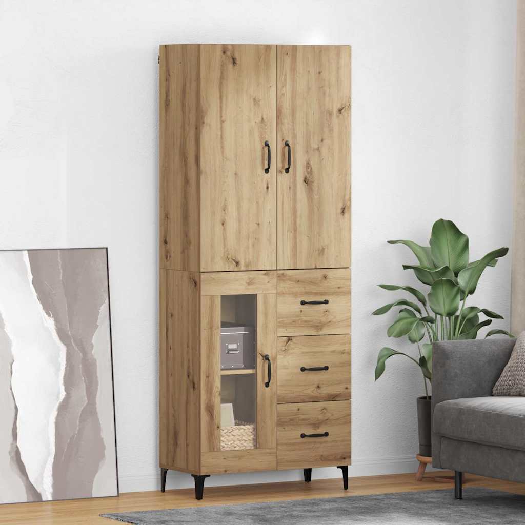 Highboard Umjetnički hrast 69,5 x 34 x 180 cm Konstruirano drvo