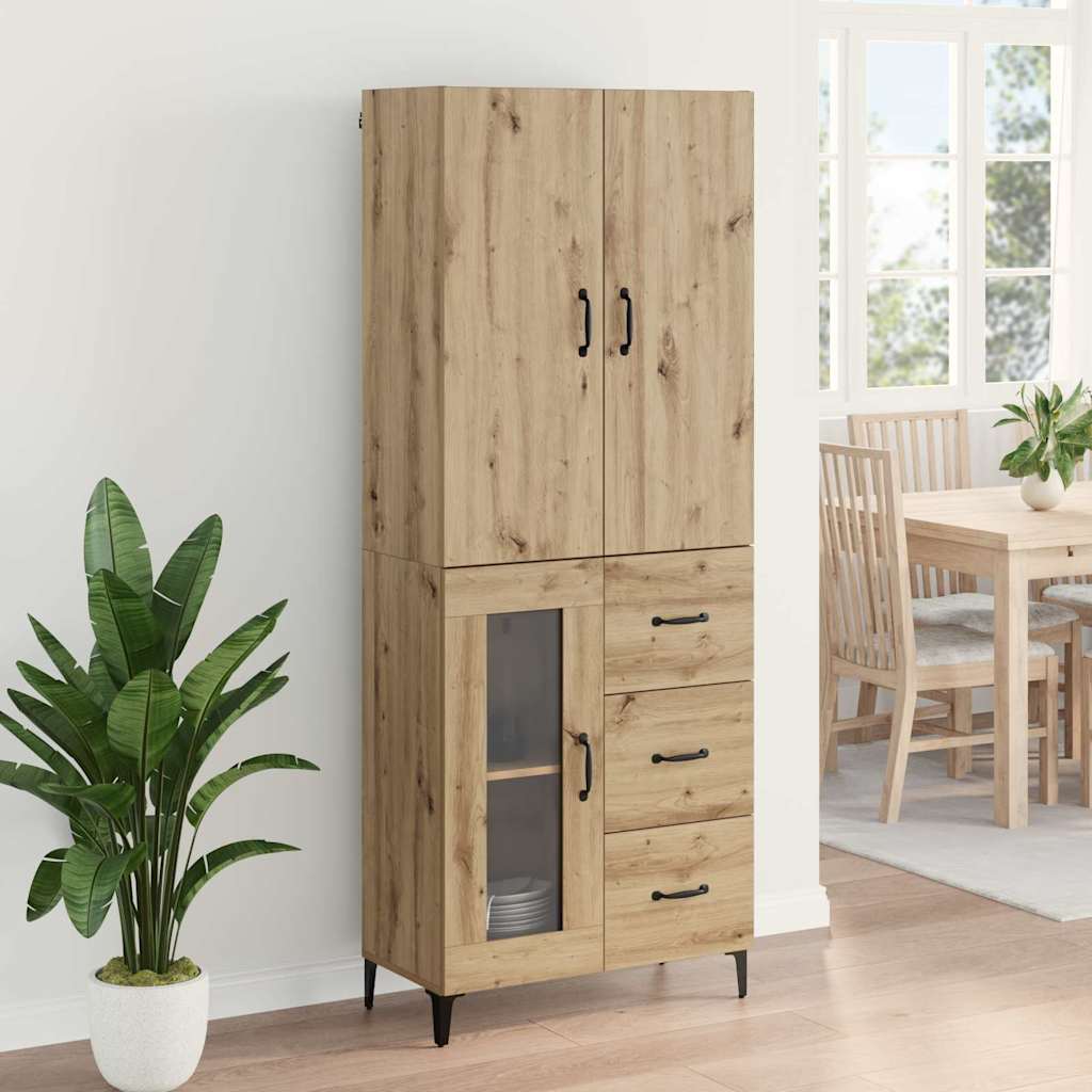 Highboard Umjetnički hrast 69,5 x 34 x 180 cm Konstruirano drvo