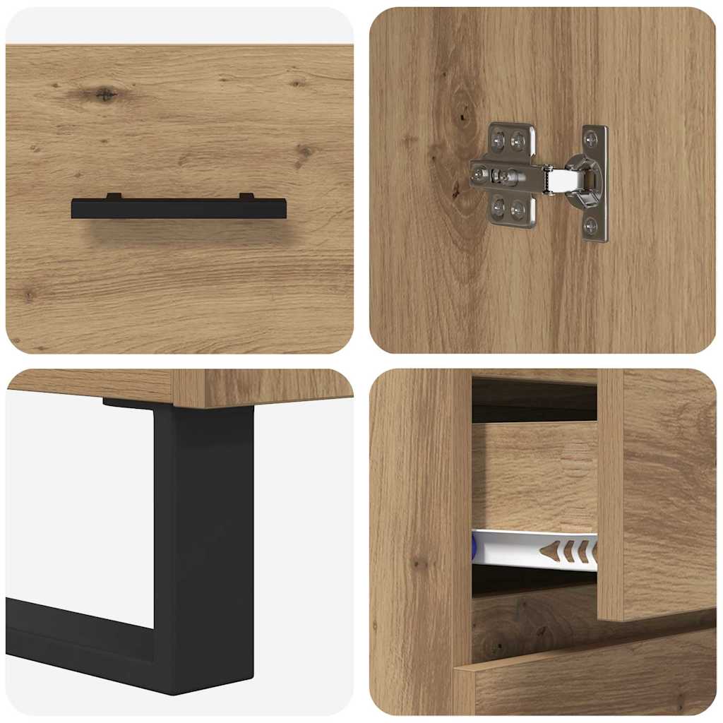 Highboard s ladicama 2 pcs Umjetnički hrast 69,5 x 34 x 180 cm
