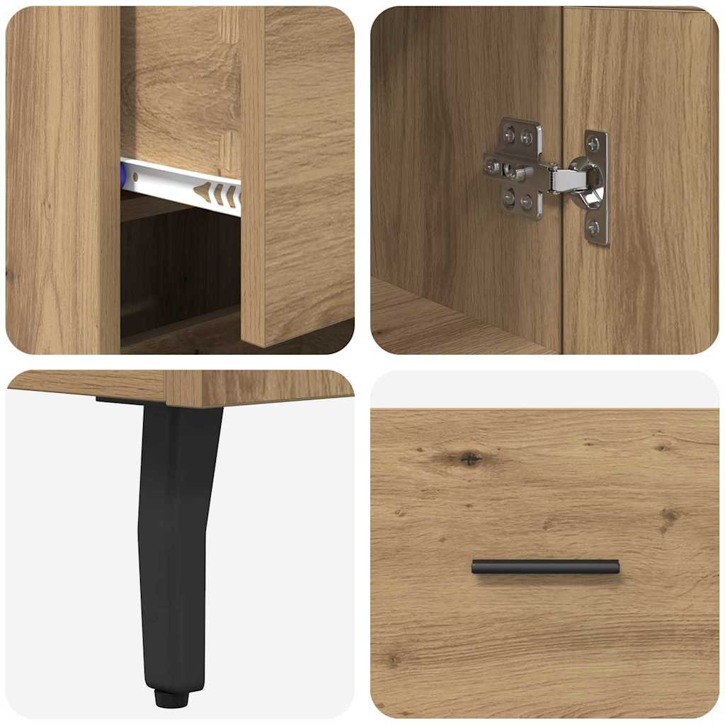 Highboard Umjetnički hrast 34,5 x 34 x 180 cm Konstruirano drvo