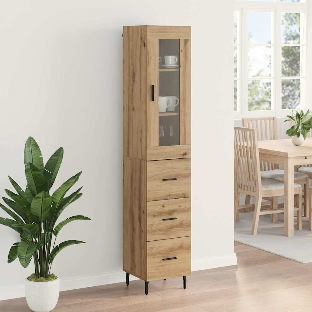 Highboard Umjetnički hrast 34,5 x 34 x 180 cm Konstruirano drvo
