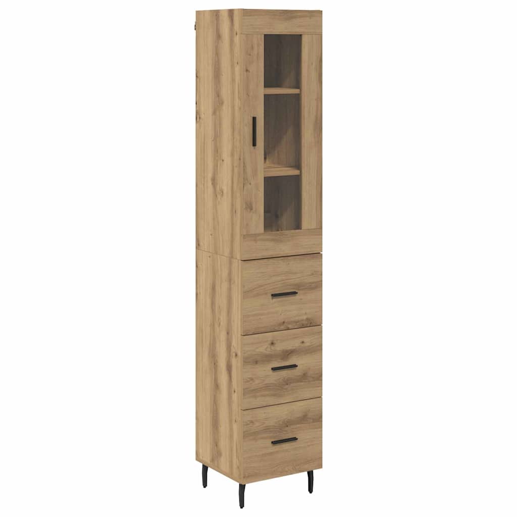 Highboard Umjetnički hrast 34,5 x 34 x 180 cm Konstruirano drvo