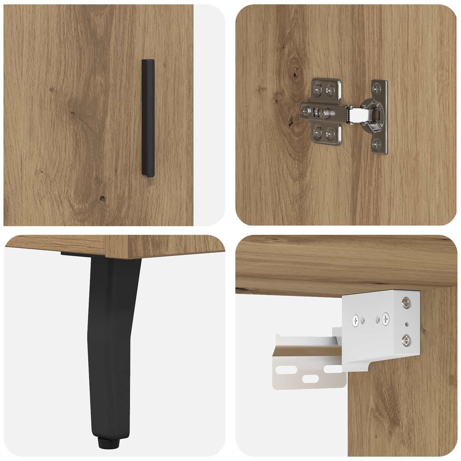Highboard 2 pcs Umjetnički hrast Konstruirano drvo