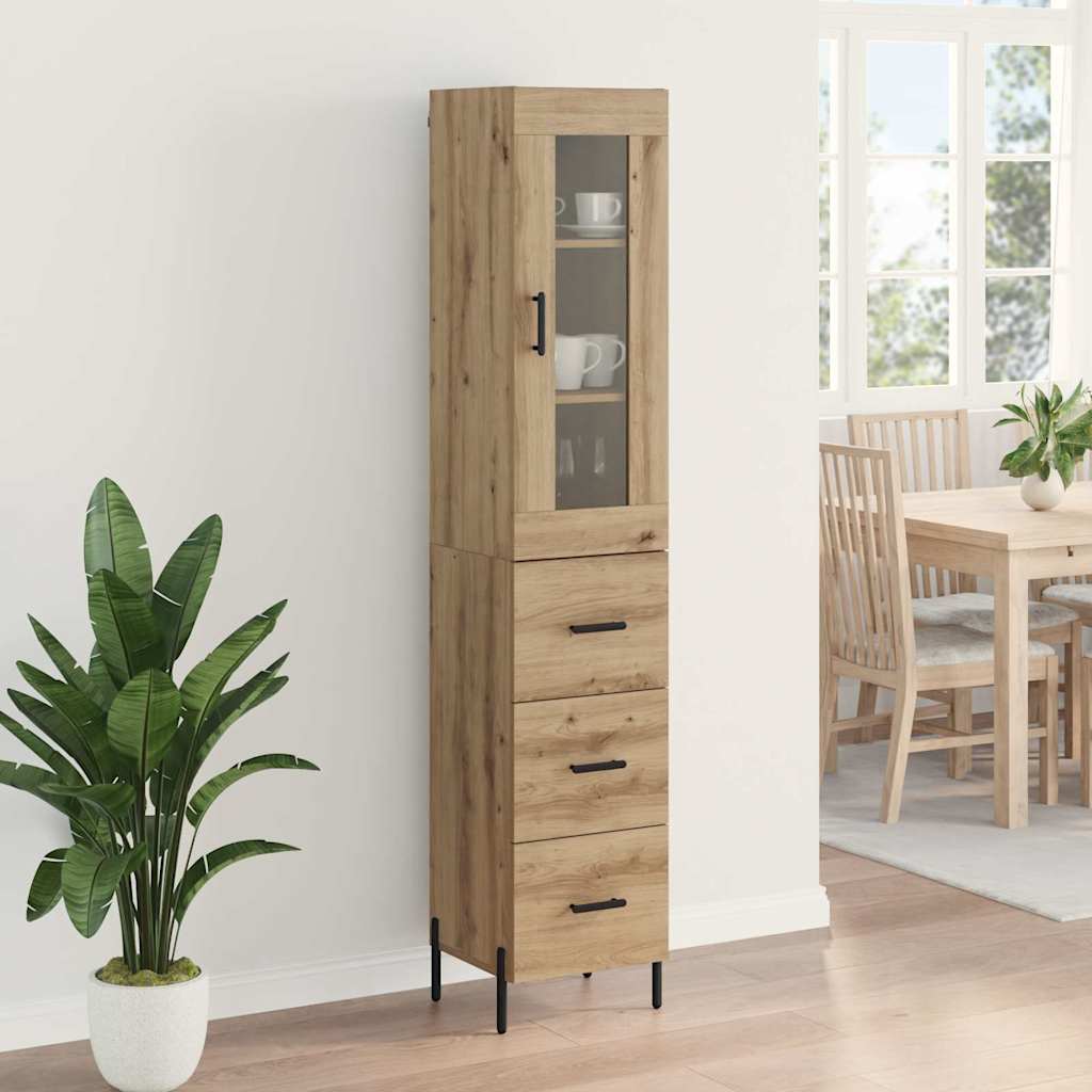 Highboard Umjetnički hrast 34,5 x 34 x 180 cm Konstruirano drvo
