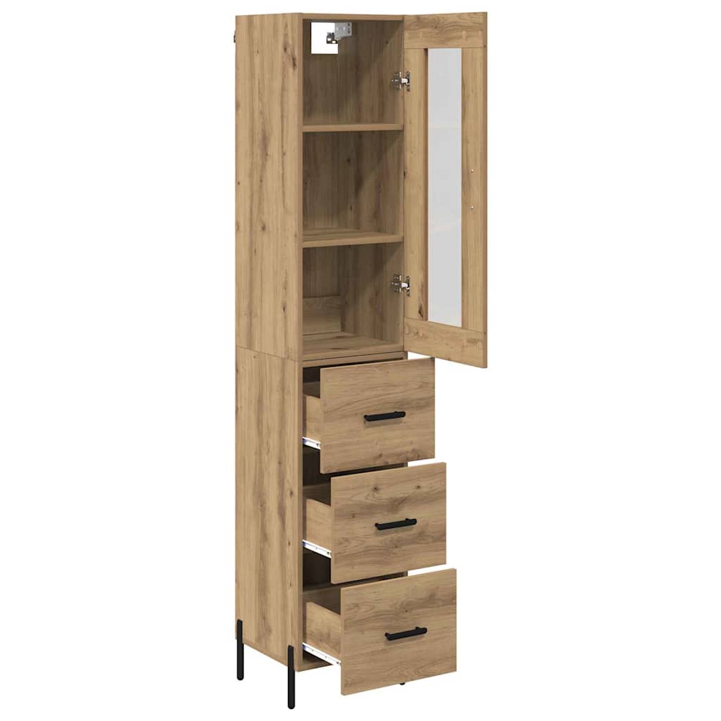 Highboard Umjetnički hrast 34,5 x 34 x 180 cm Konstruirano drvo
