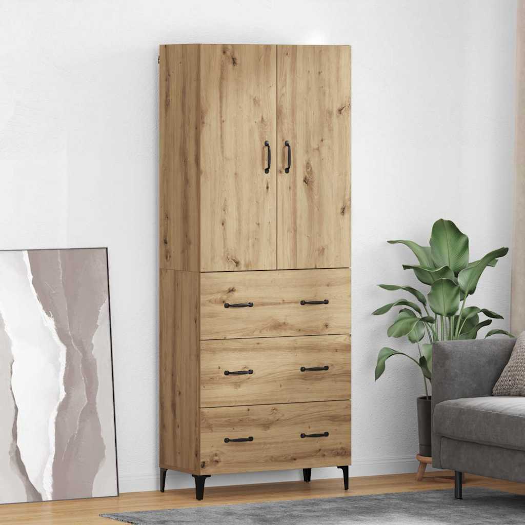 Highboard Umjetnički hrast 69,5 x 34 x 180 cm Konstruirano drvo