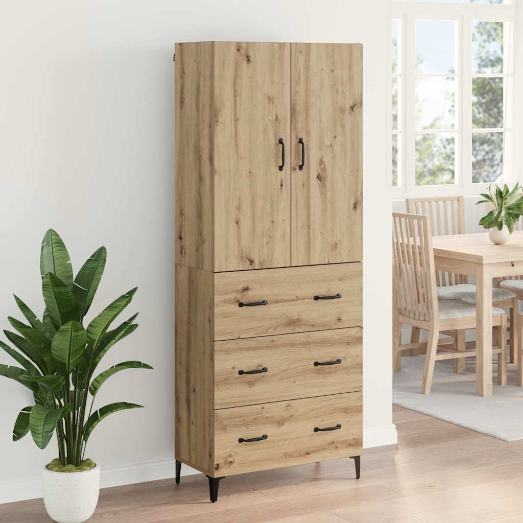 Highboard Umjetnički hrast 69,5 x 34 x 180 cm Konstruirano drvo