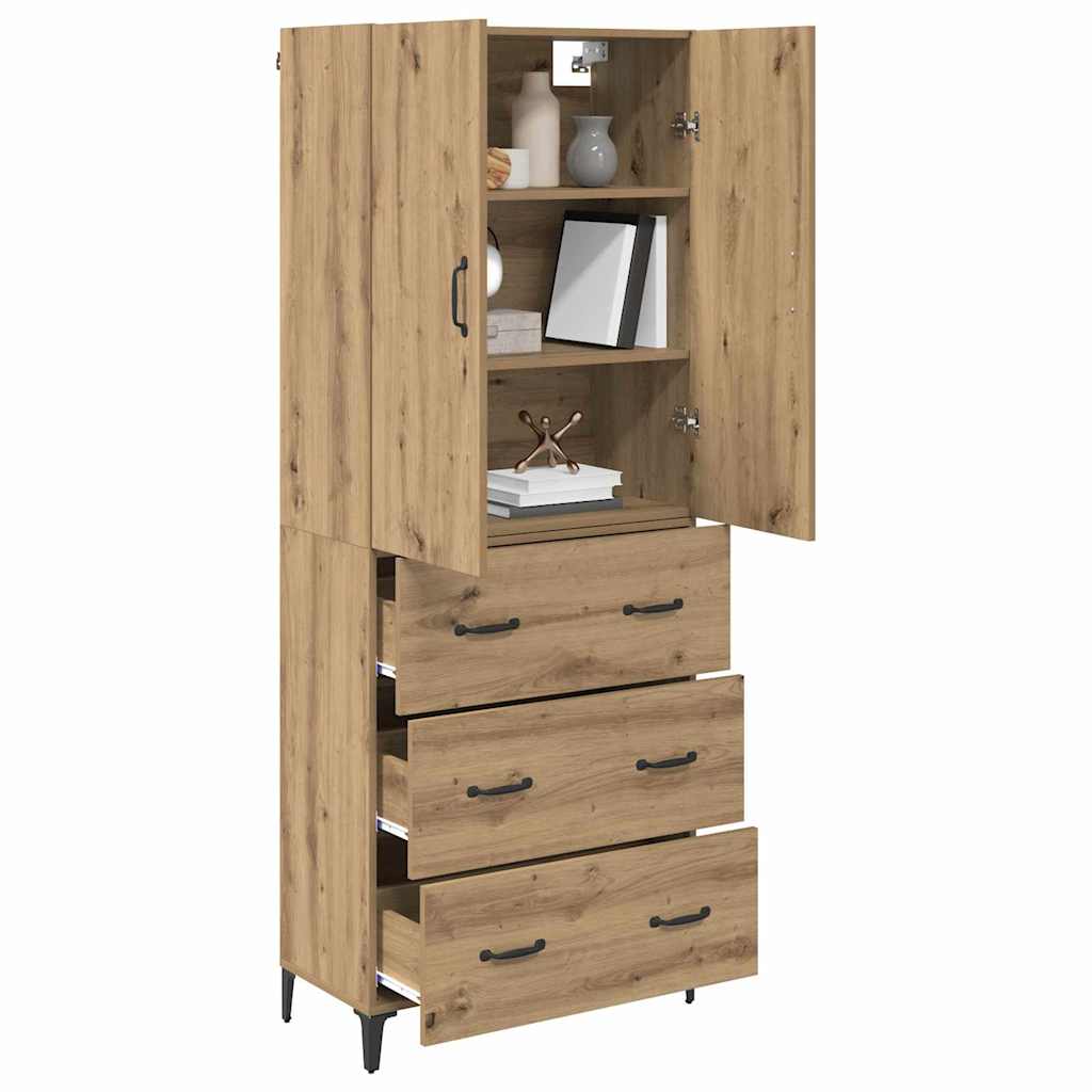 Highboard Umjetnički hrast 69,5 x 34 x 180 cm Konstruirano drvo