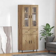 Highboard 2 kom. Umjetnički hrast 69,5 x 34 x 180 cm