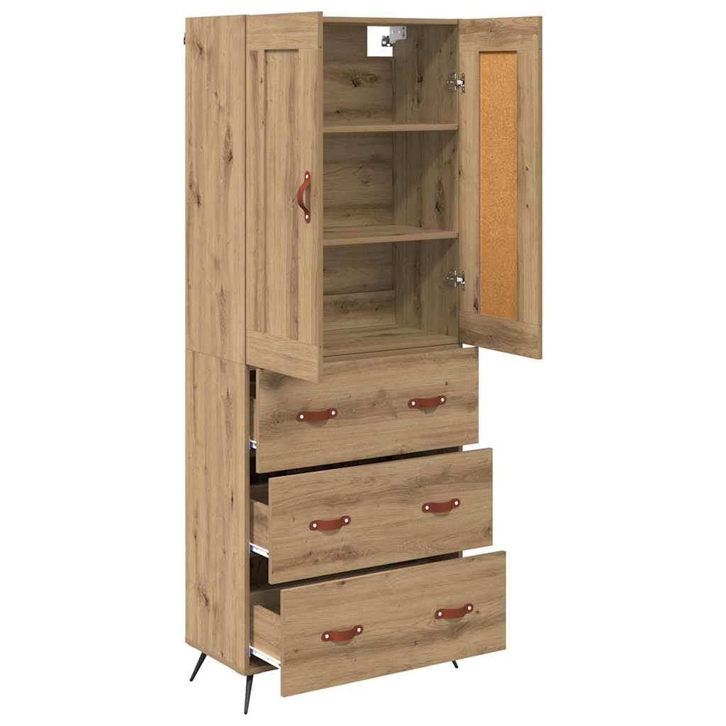 Highboard Umjetnički hrast 69,5 x 34 x 180 cm Konstruirano drvo
