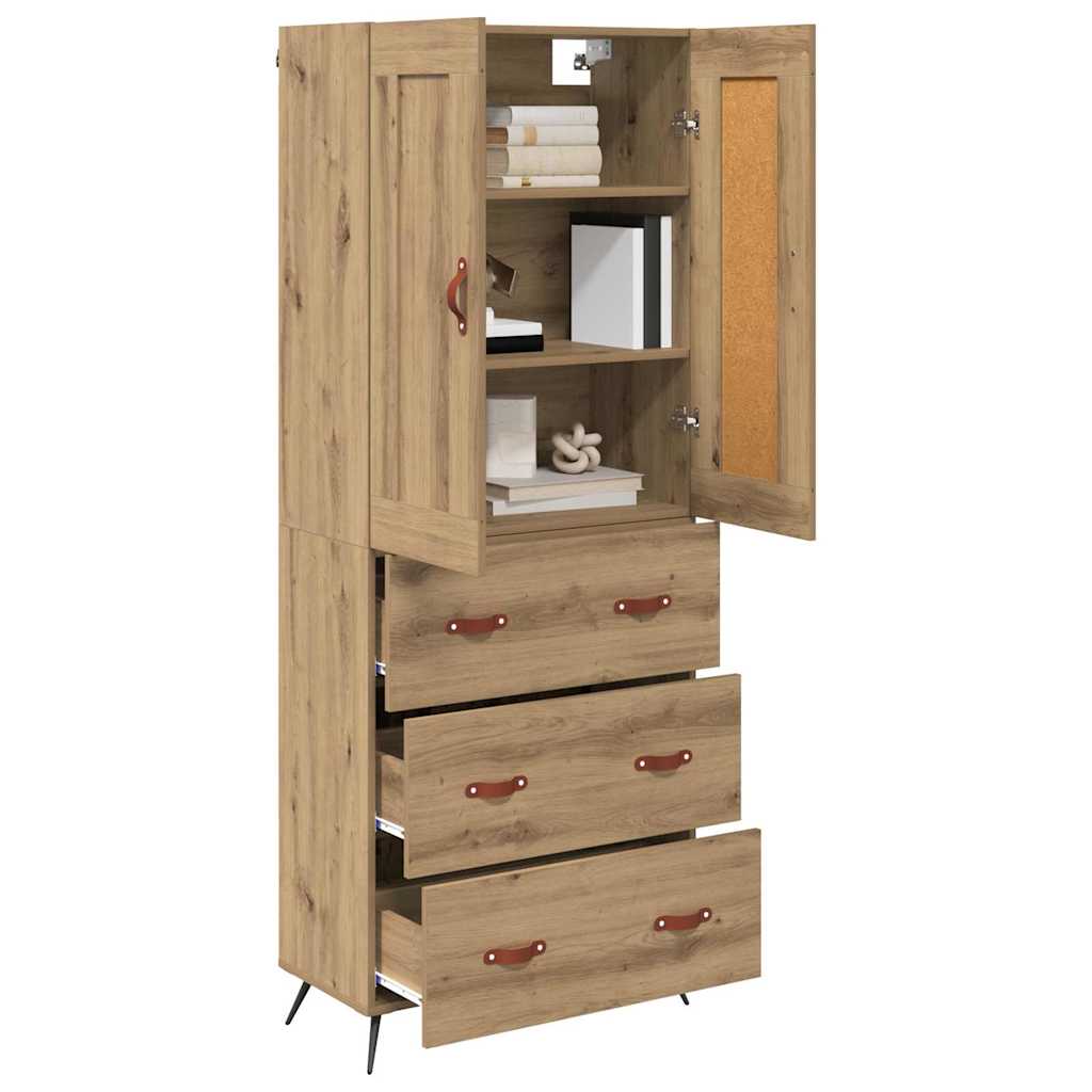 Highboard Umjetnički hrast 69,5 x 34 x 180 cm Konstruirano drvo