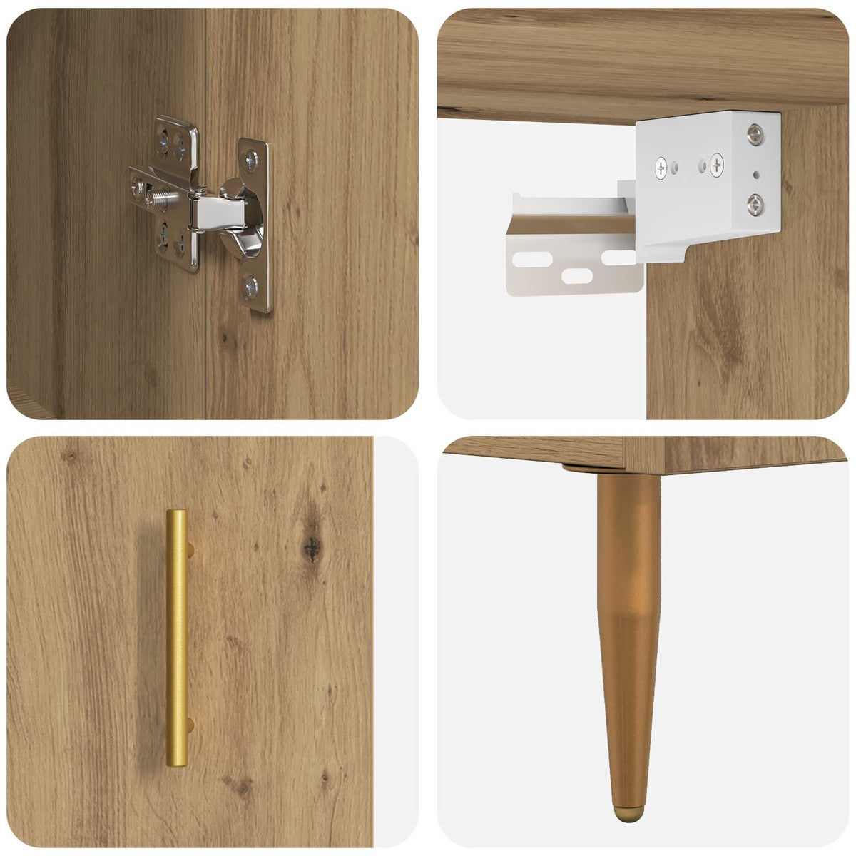 Highboard Umjetnički hrast 69,5 x 34 x 180 cm Konstruirano drvo