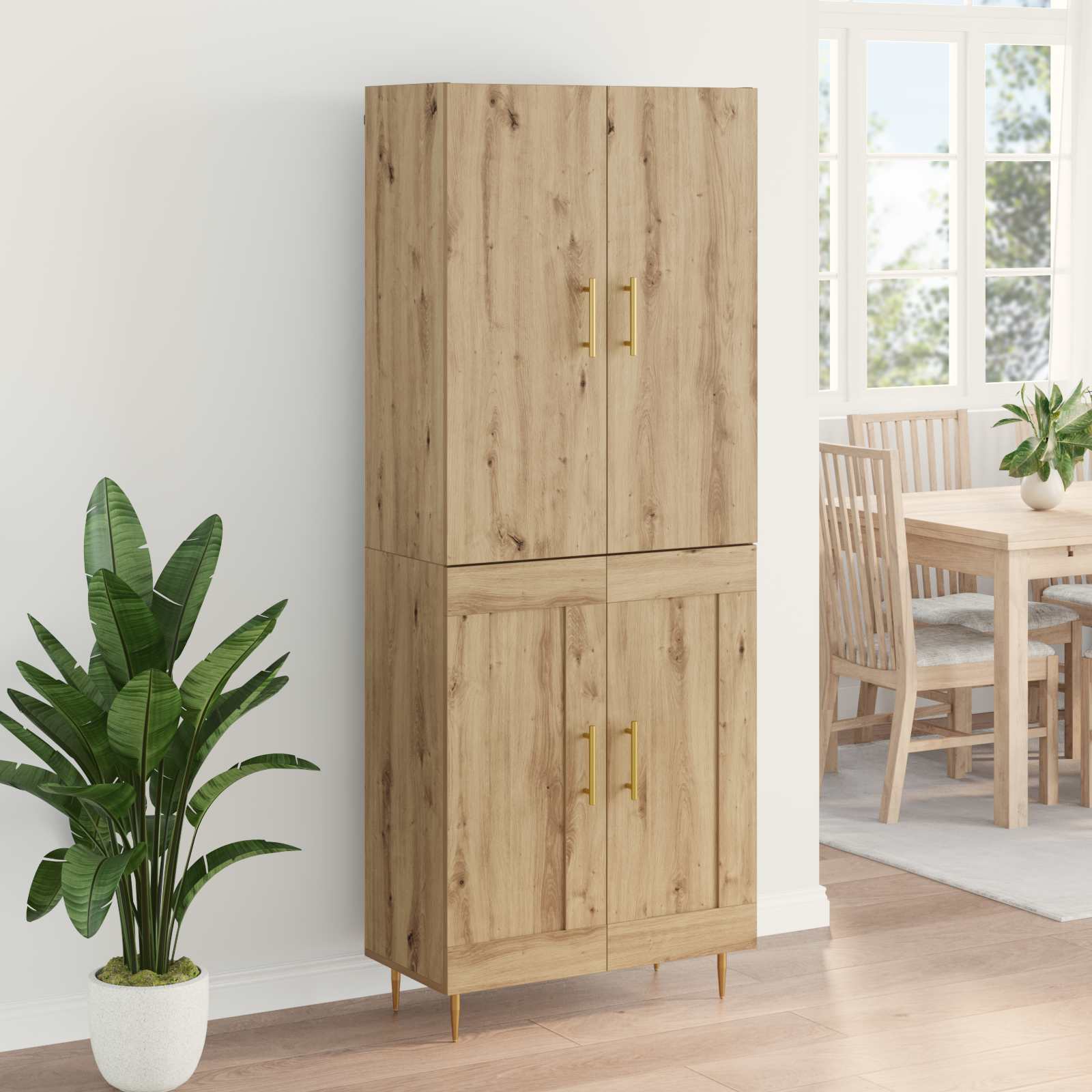 Highboard Umjetnički hrast 69,5 x 34 x 180 cm Konstruirano drvo