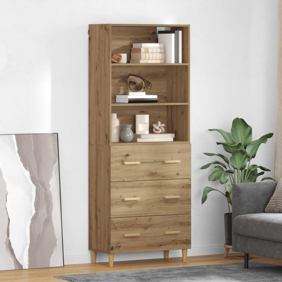 Highboard Umjetnički hrast 69,5 x 32,5 x 180 cm