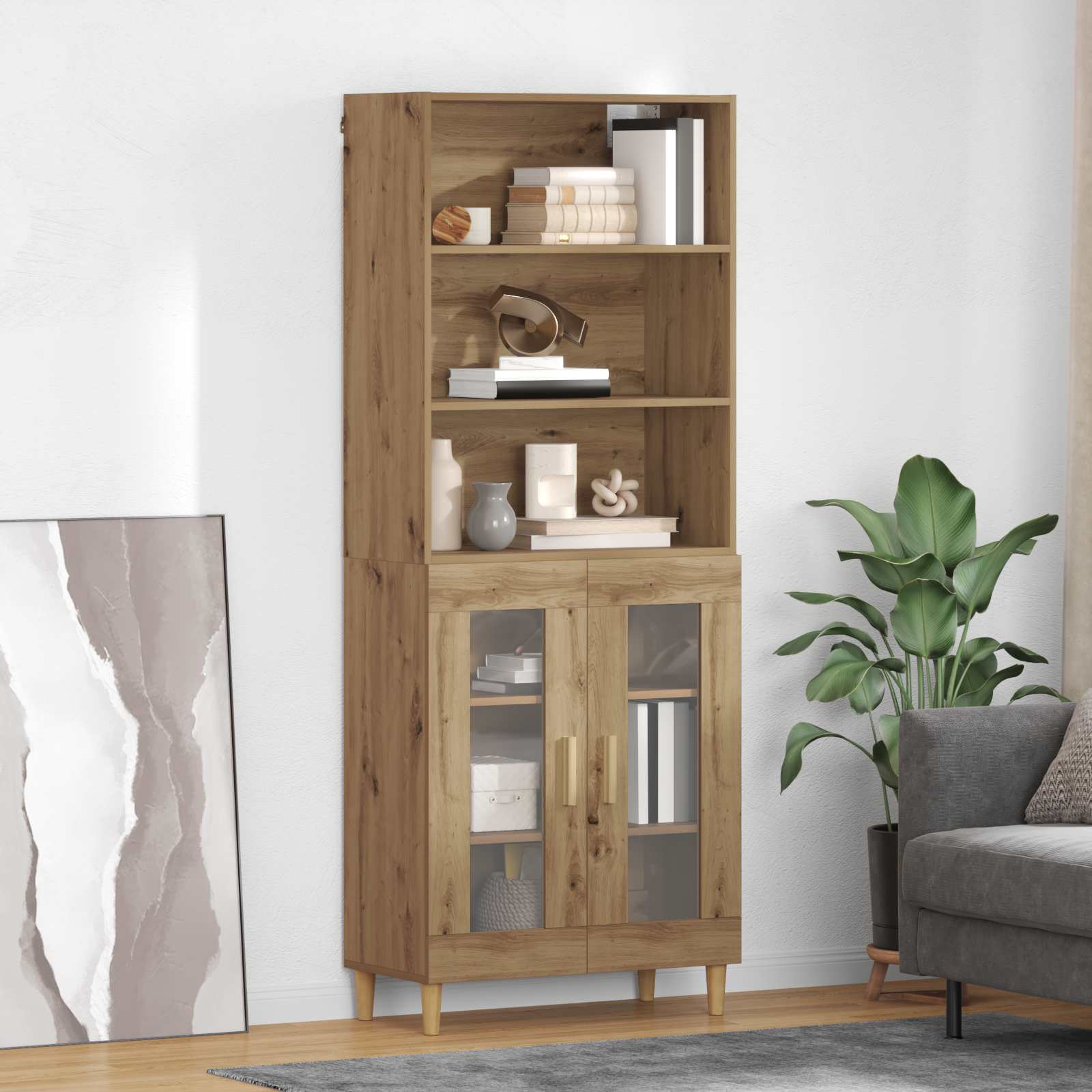 Highboard Umjetnički hrast 69,5 x 32,5 x 180 cm