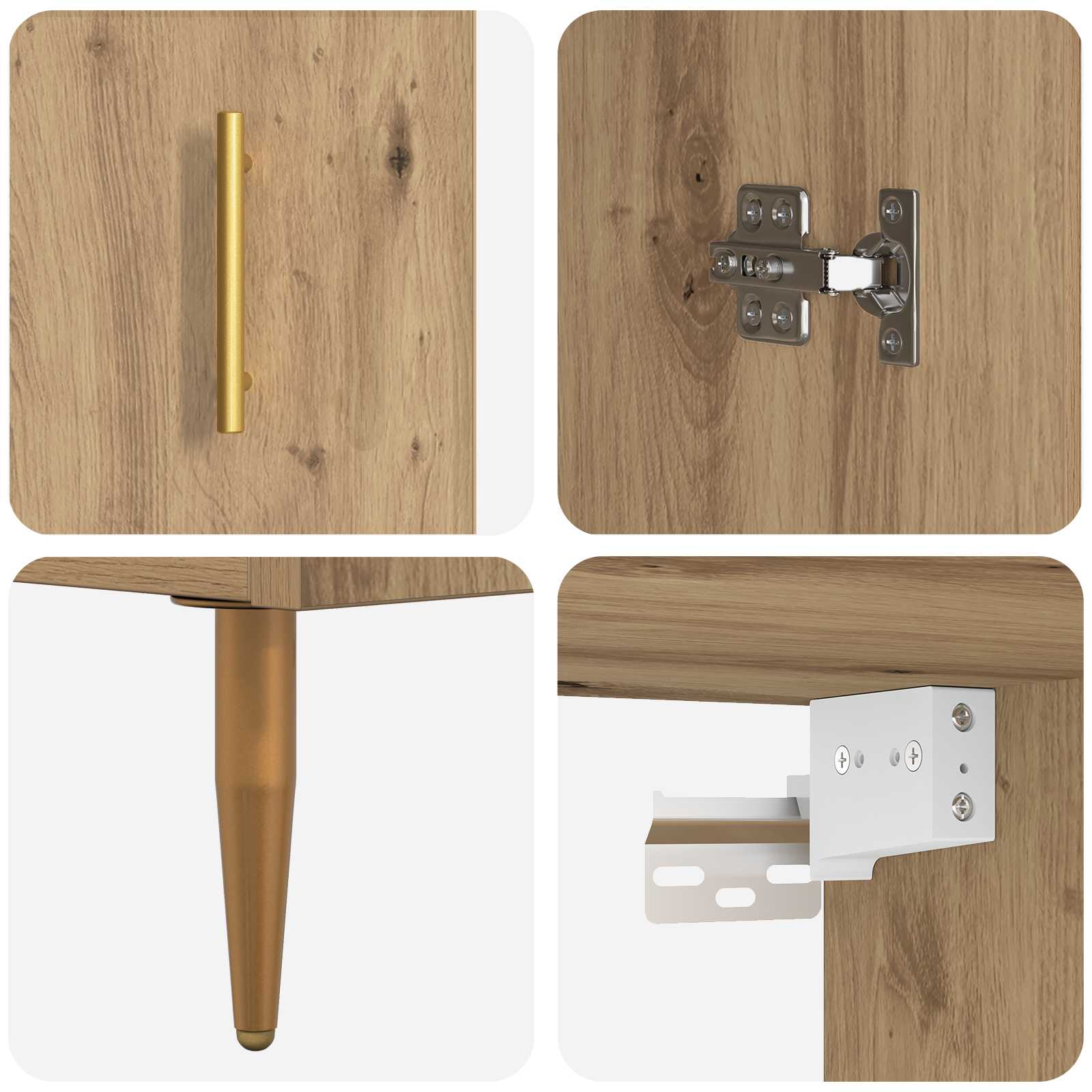 Highboard Umjetnički hrast 69,5 x 34 x 180 cm Konstruirano drvo
