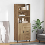 Highboard 2 kom. Umjetnički hrast 69,5 x 32,5 x 180 cm