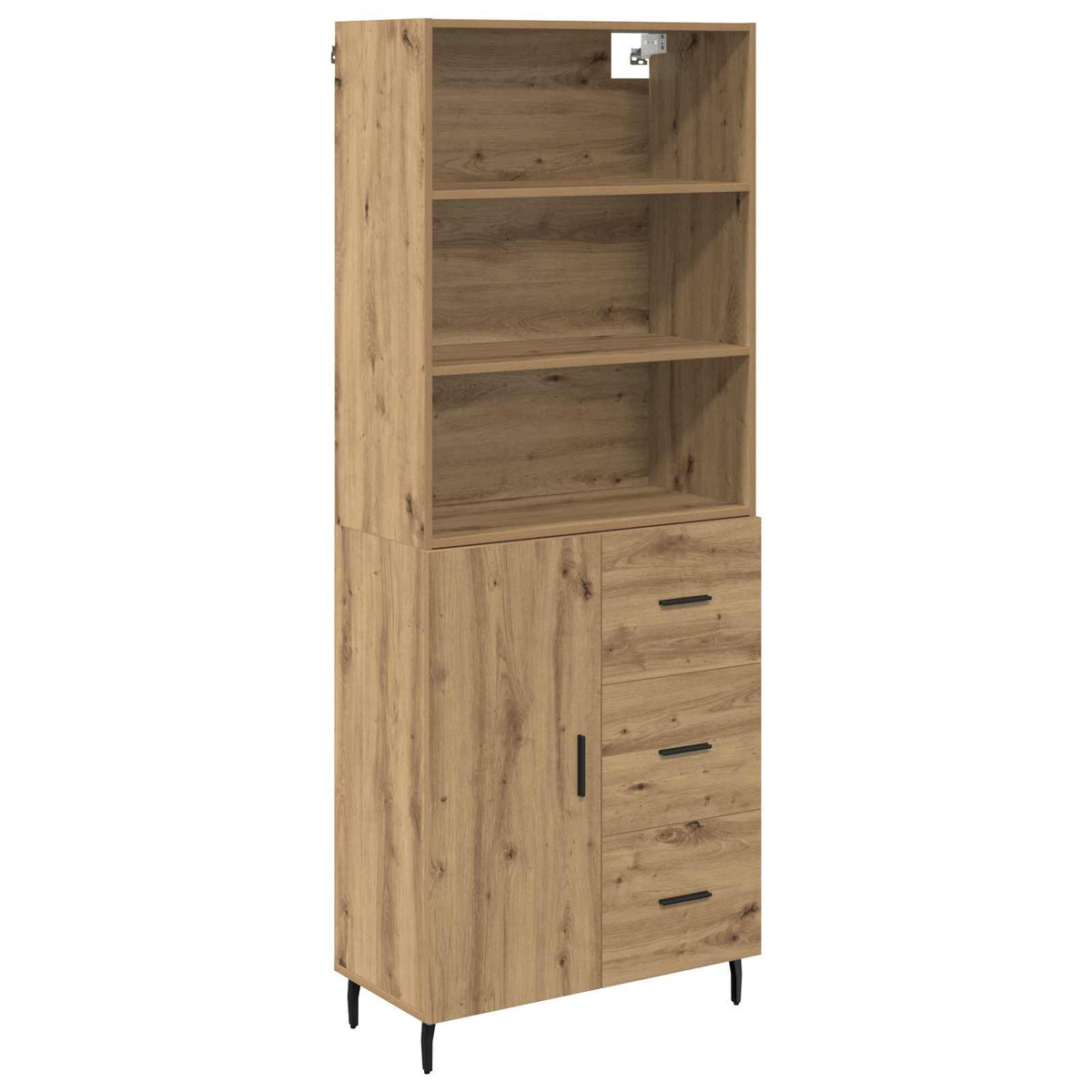 Highboard 2 kom. Umjetnički hrast 69,5 x 32,5 x 180 cm