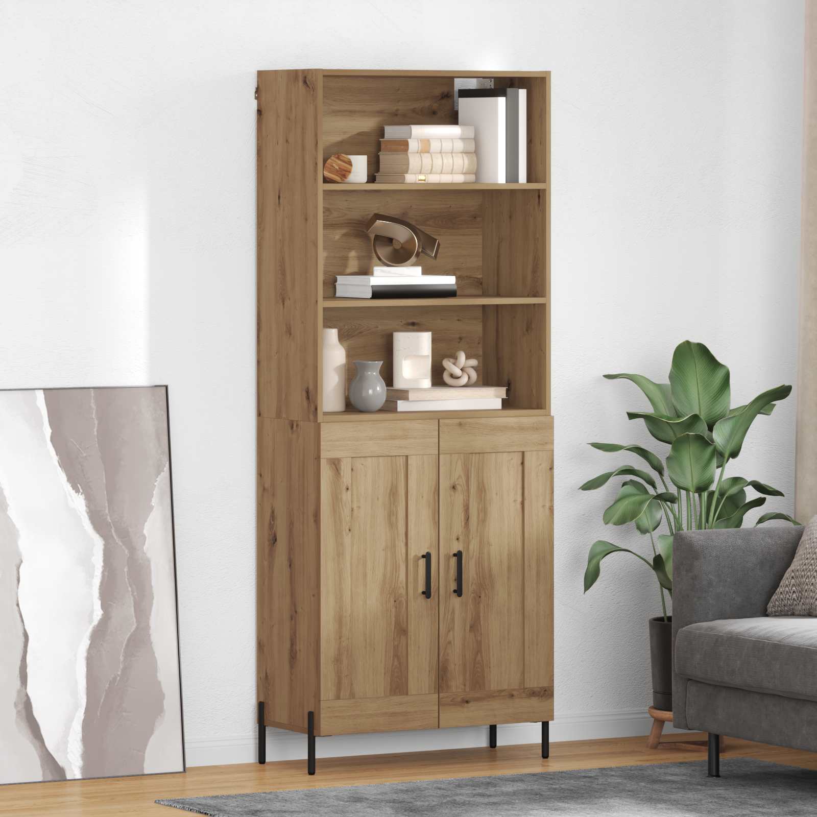 Highboard Umjetnički hrast 69,5 x 32,5 x 180 cm
