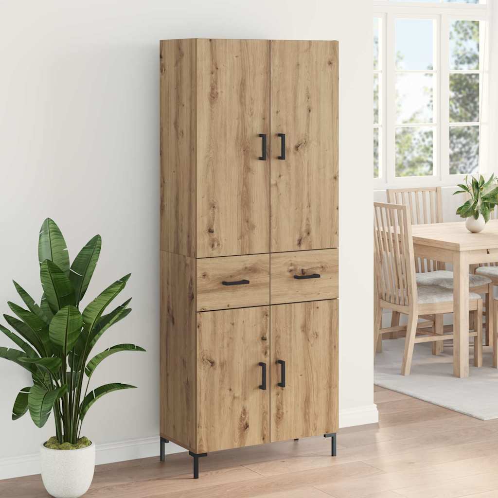 Highboard Umjetnički hrast 69,5 x 34 x 180 cm Konstruirano drvo