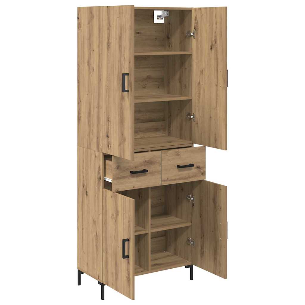 Highboard Umjetnički hrast 69,5 x 34 x 180 cm Konstruirano drvo