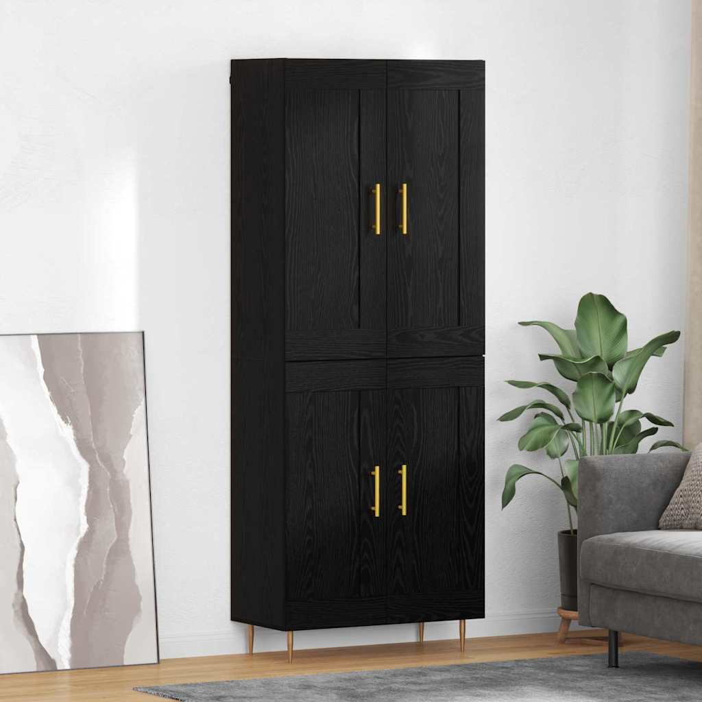 Highboard Crni hrast 69,5 x 34 x 180 cm Konstruirano drvo