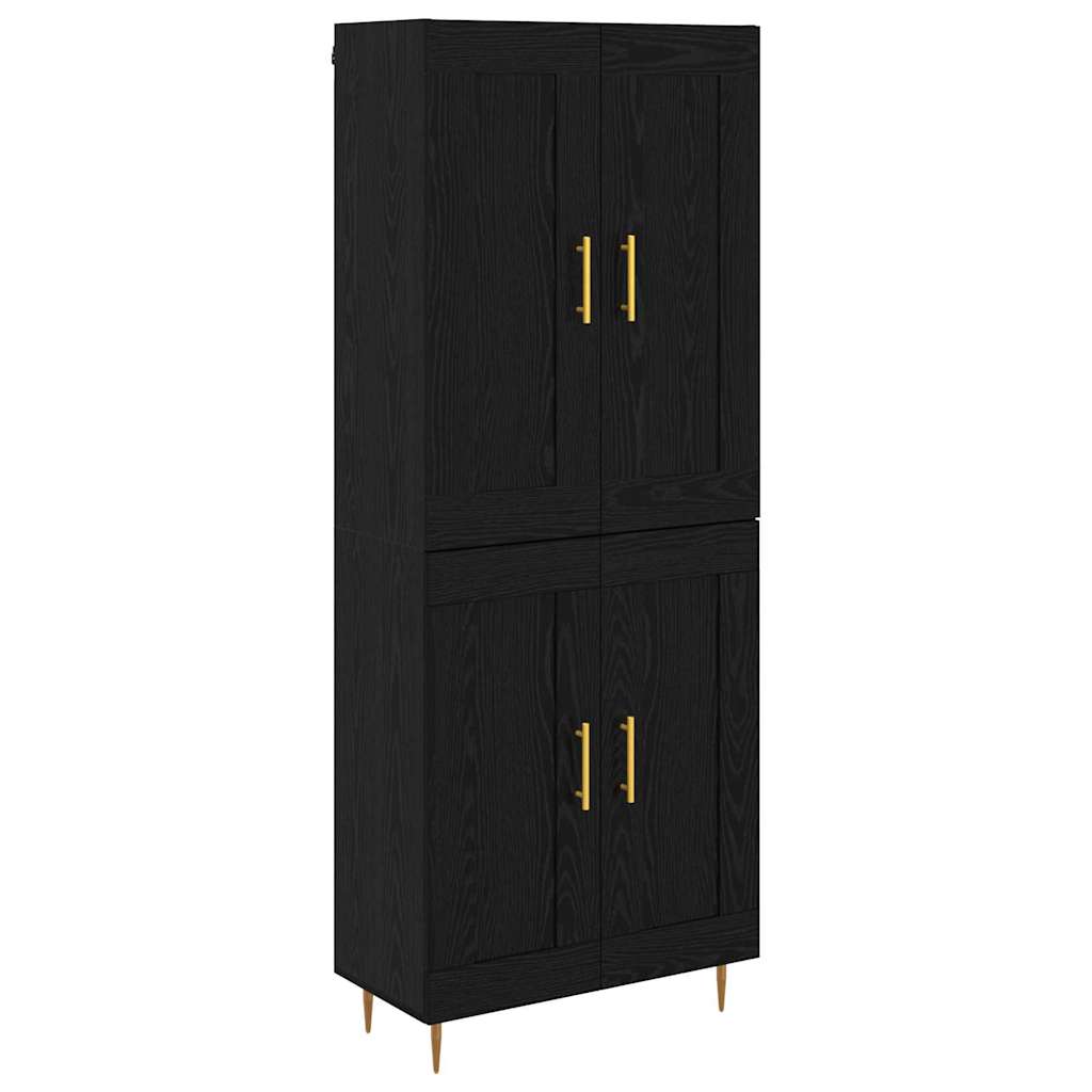 Highboard Crni hrast 69,5 x 34 x 180 cm Konstruirano drvo