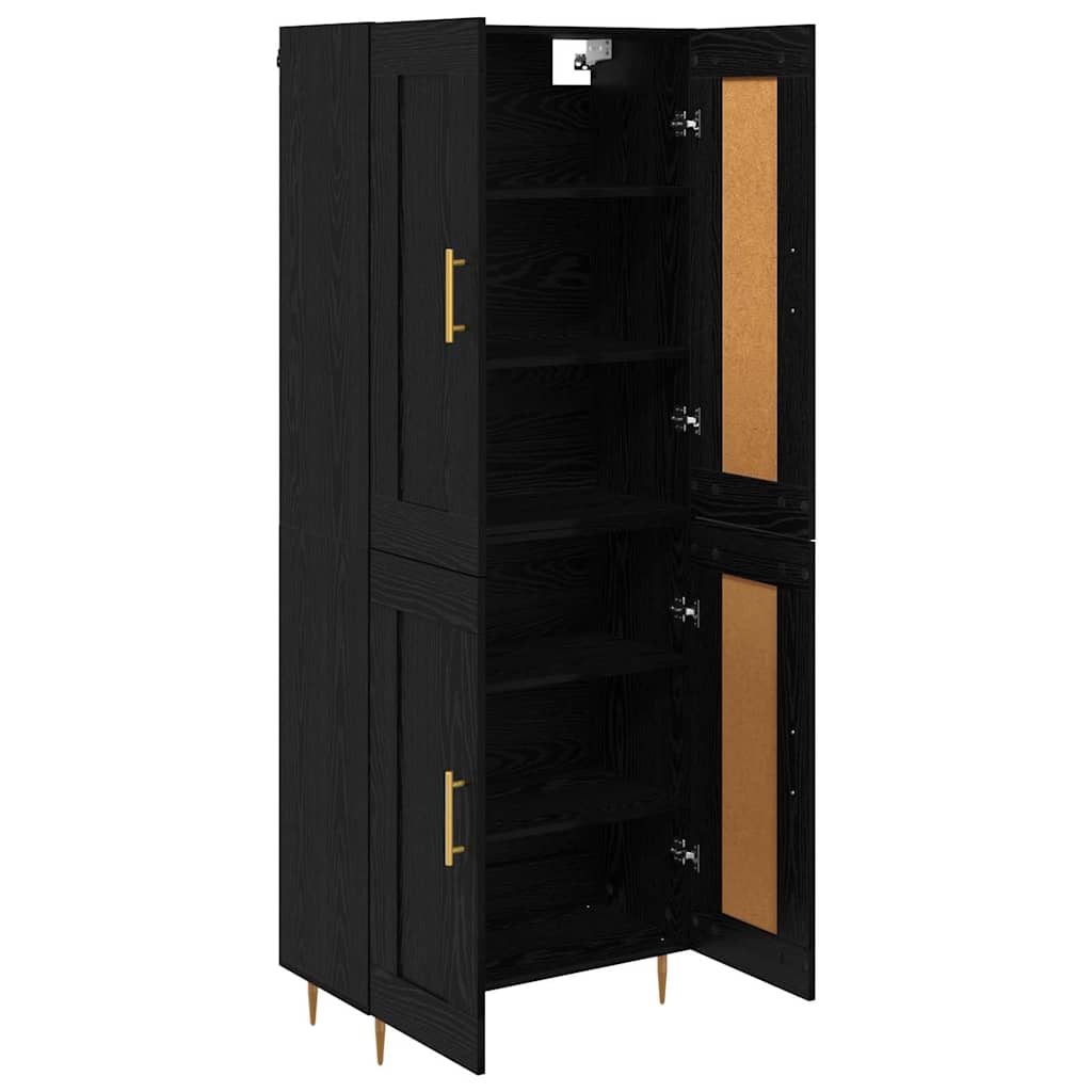 Highboard Crni hrast 69,5 x 34 x 180 cm Konstruirano drvo