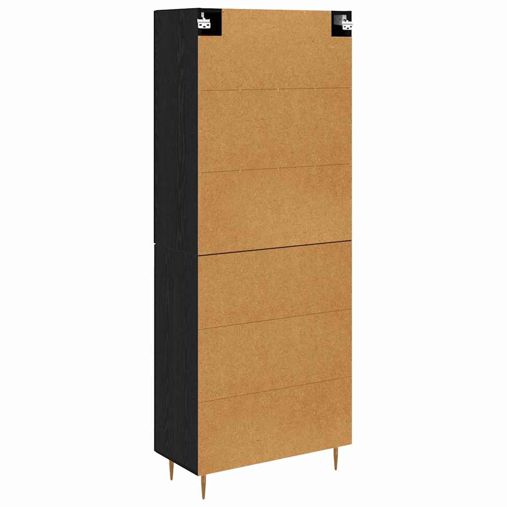 Highboard Crni hrast 69,5 x 34 x 180 cm Konstruirano drvo