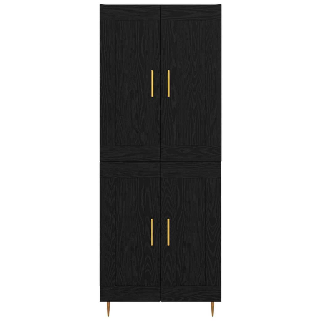 Highboard Crni hrast 69,5 x 34 x 180 cm Konstruirano drvo