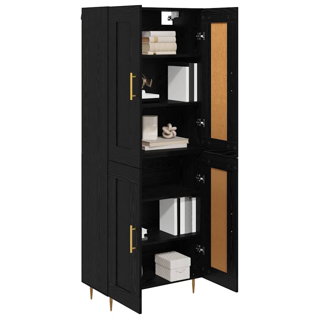 Highboard Crni hrast 69,5 x 34 x 180 cm Konstruirano drvo