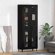 Highboard Zidne Crni hrast 69,5 x 34 x 180 cm Konstruirano drvo