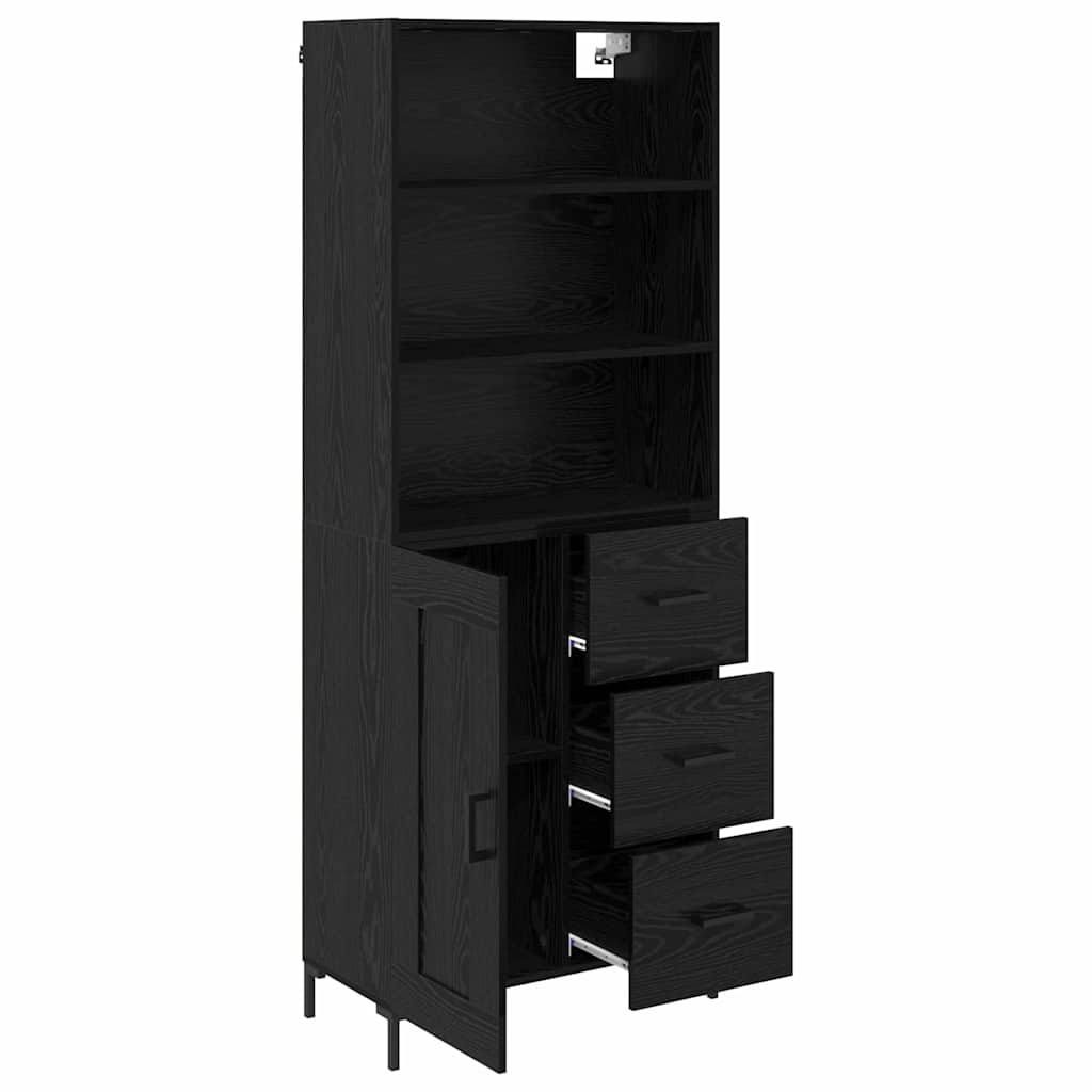 Highboard Crni hrast 69,5 x 34 x 180 cm Konstruirano drvo