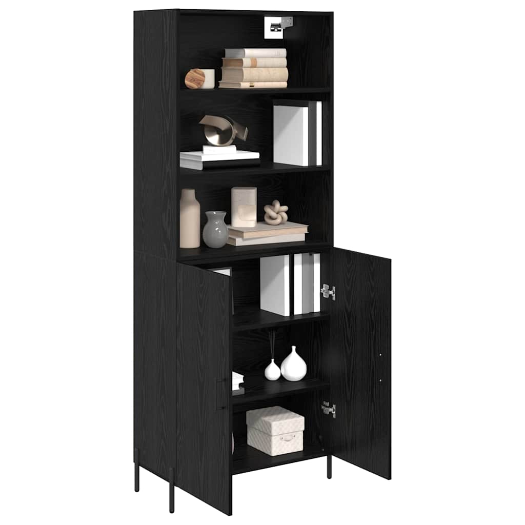 Highboard Crni hrast 69,5 x 34 x 180 cm Konstruirano drvo