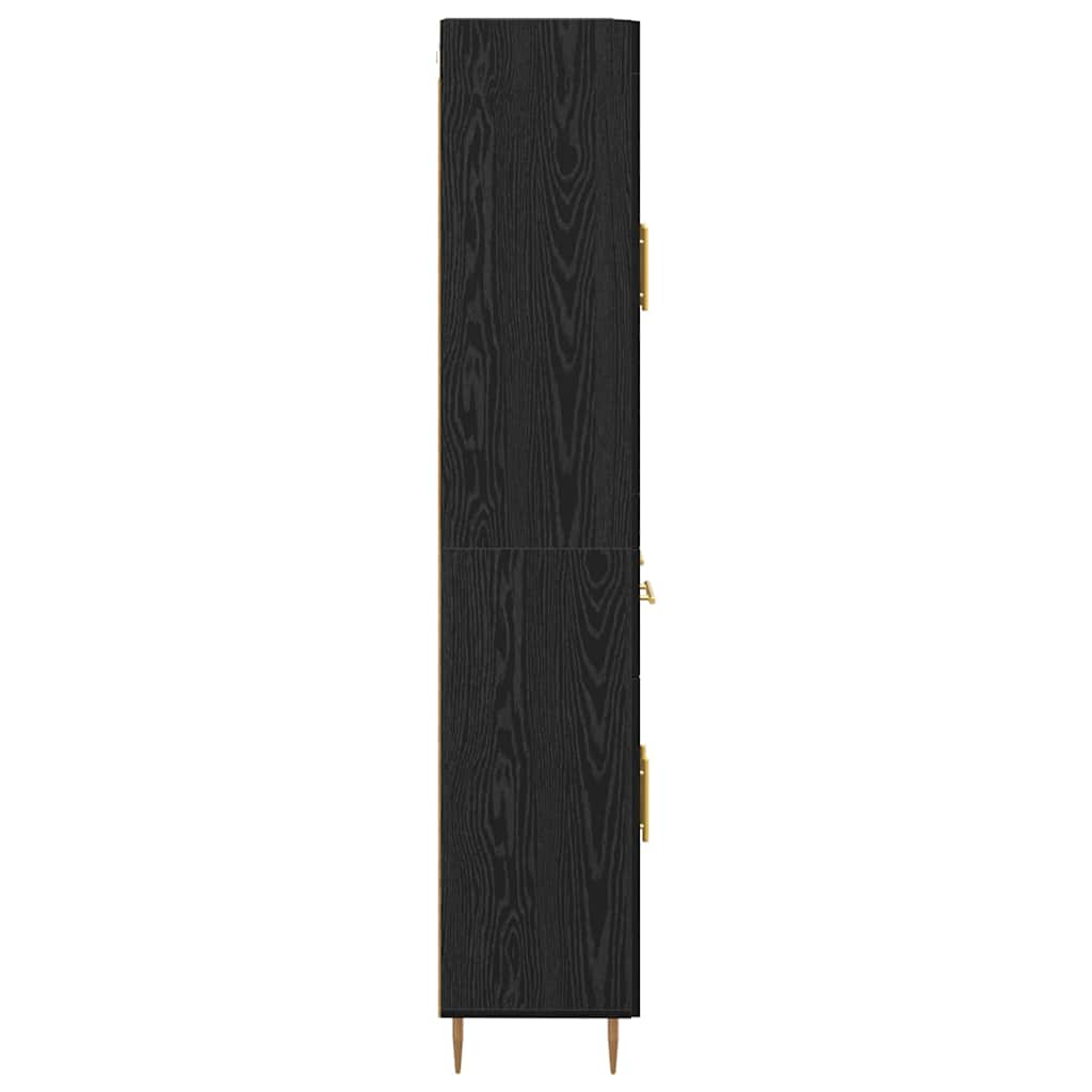 Highboard Crni hrast 69,5 x 34 x 180 cm Konstruirano drvo