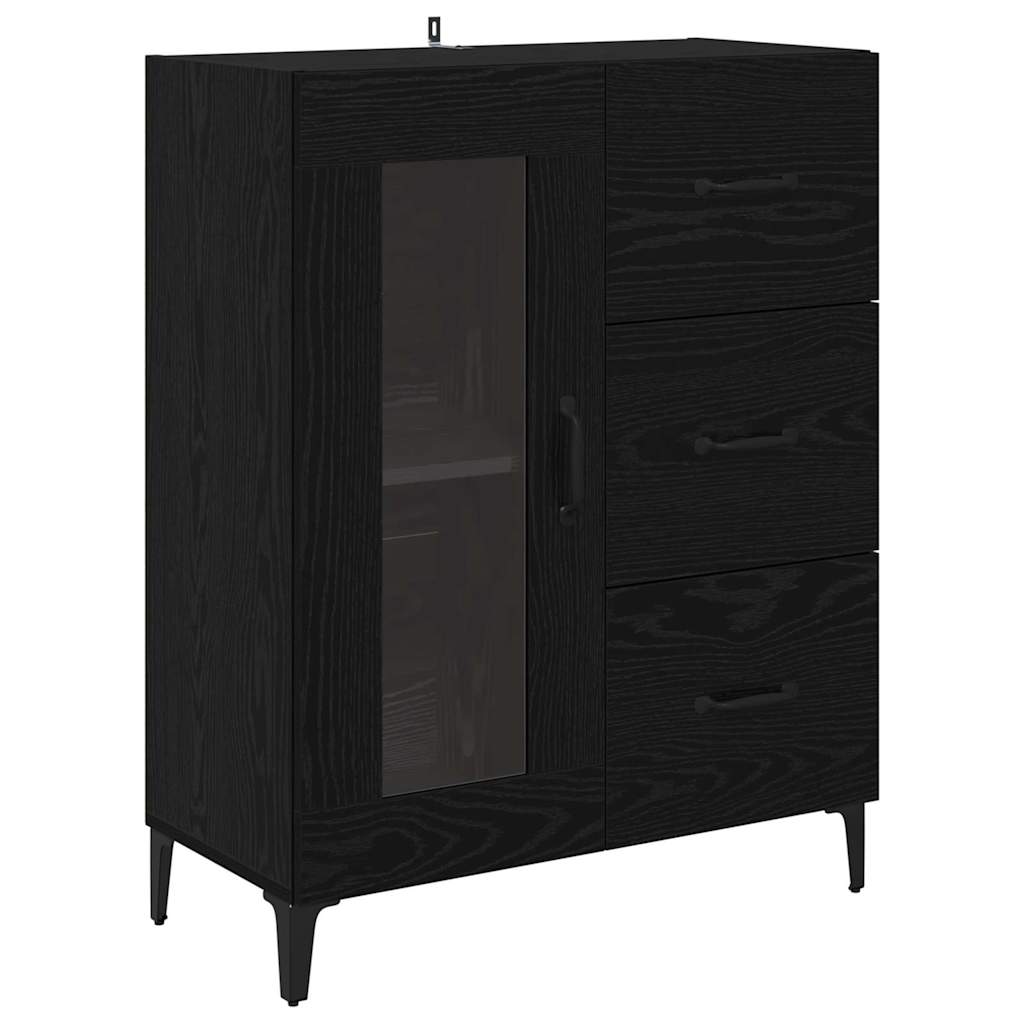 Highboard Zidne Crni hrast 69,5 x 34 x 180 cm Konstruirano drvo