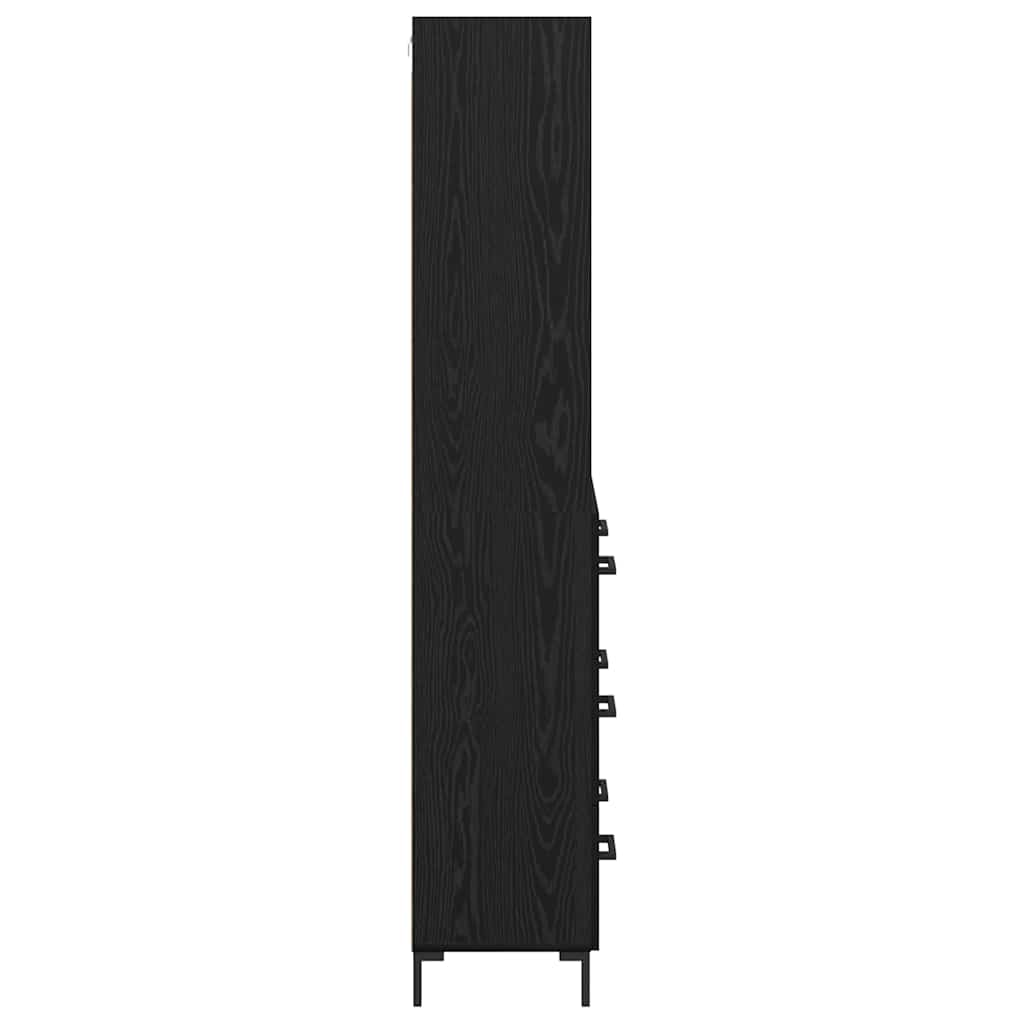 Highboard Crni hrast 69,5 x 34 x 180 cm Konstruirano drvo