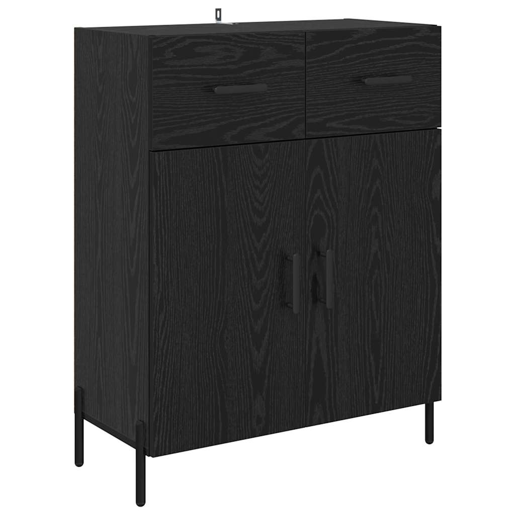 Highboard Zidne Crni hrast 69,5 x 34 x 180 cm Konstruirano drvo