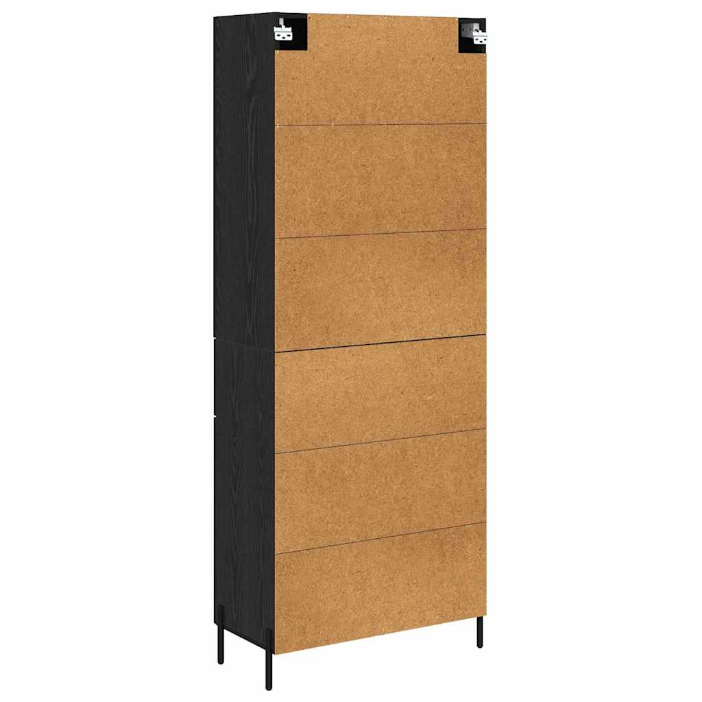 Highboard Zidne Crni hrast 69,5 x 34 x 180 cm Konstruirano drvo