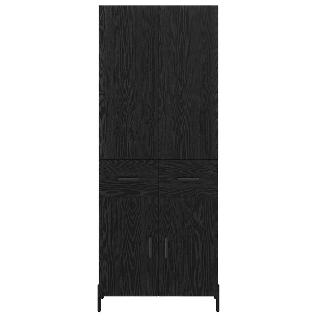 Highboard Zidne Crni hrast 69,5 x 34 x 180 cm Konstruirano drvo