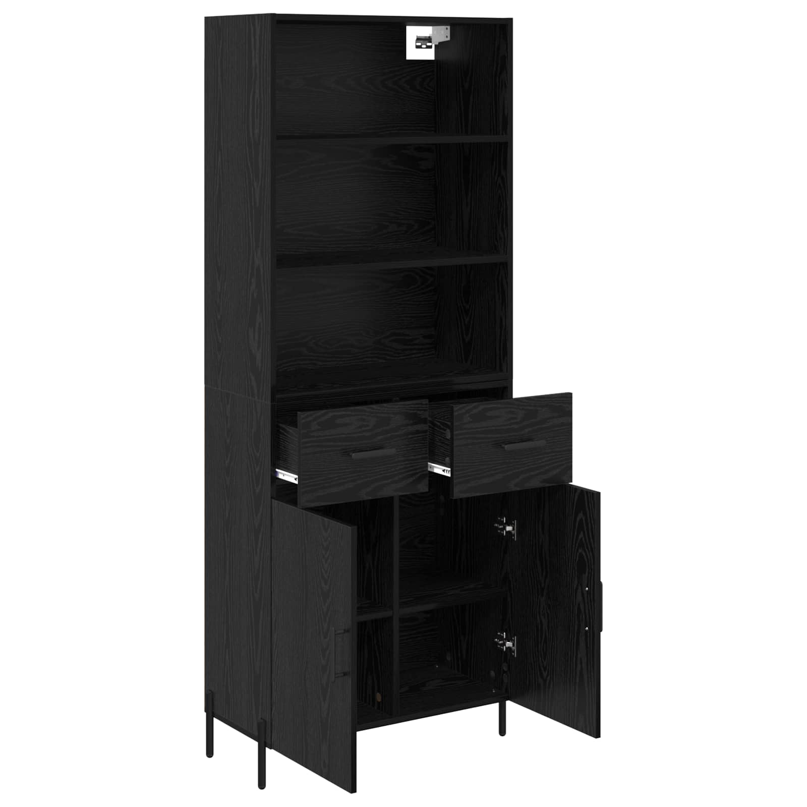Highboard Crni hrast 69,5 x 34 x 180 cm Konstruirano drvo