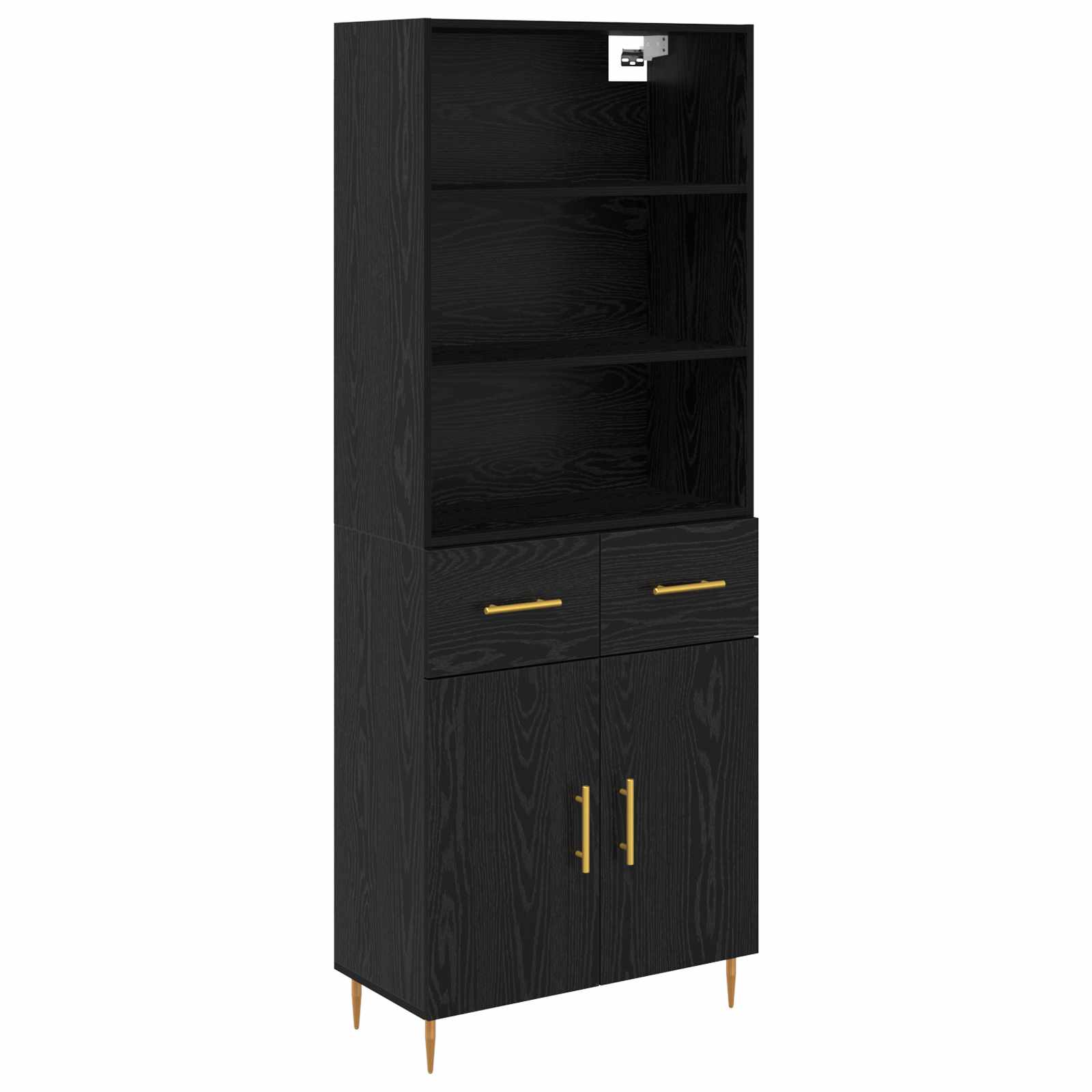 Highboard Crni hrast 69,5 x 34 x 180 cm Konstruirano drvo